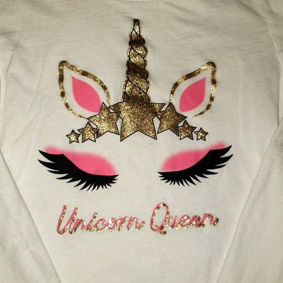 Girl's Long Sleeve Unicorn Shirt - Picture 2 of 3